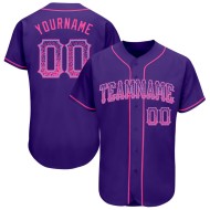 Authentic Purple Baseball Fashion Pink-Light Jersey Custom Drift Blue