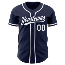 White Baseball Jersey Custom Authentic Navy White Baseball Jersey Custom Authentic Navy