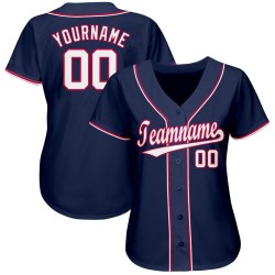 Custom Jersey Baseball Navy White-Red Custom Jersey Baseball Navy White-Red